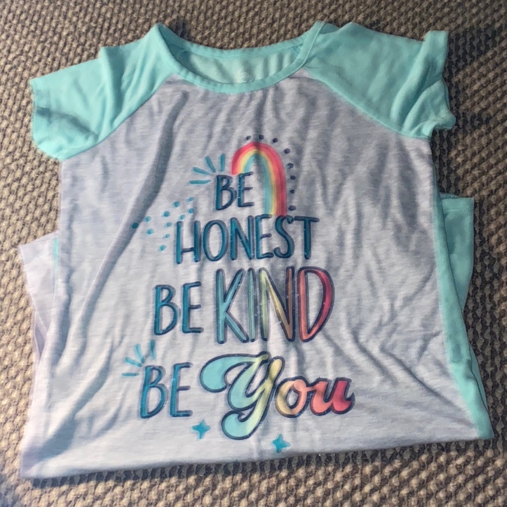 Positive quotes girls size large nightgown pajamas soft bed clothes